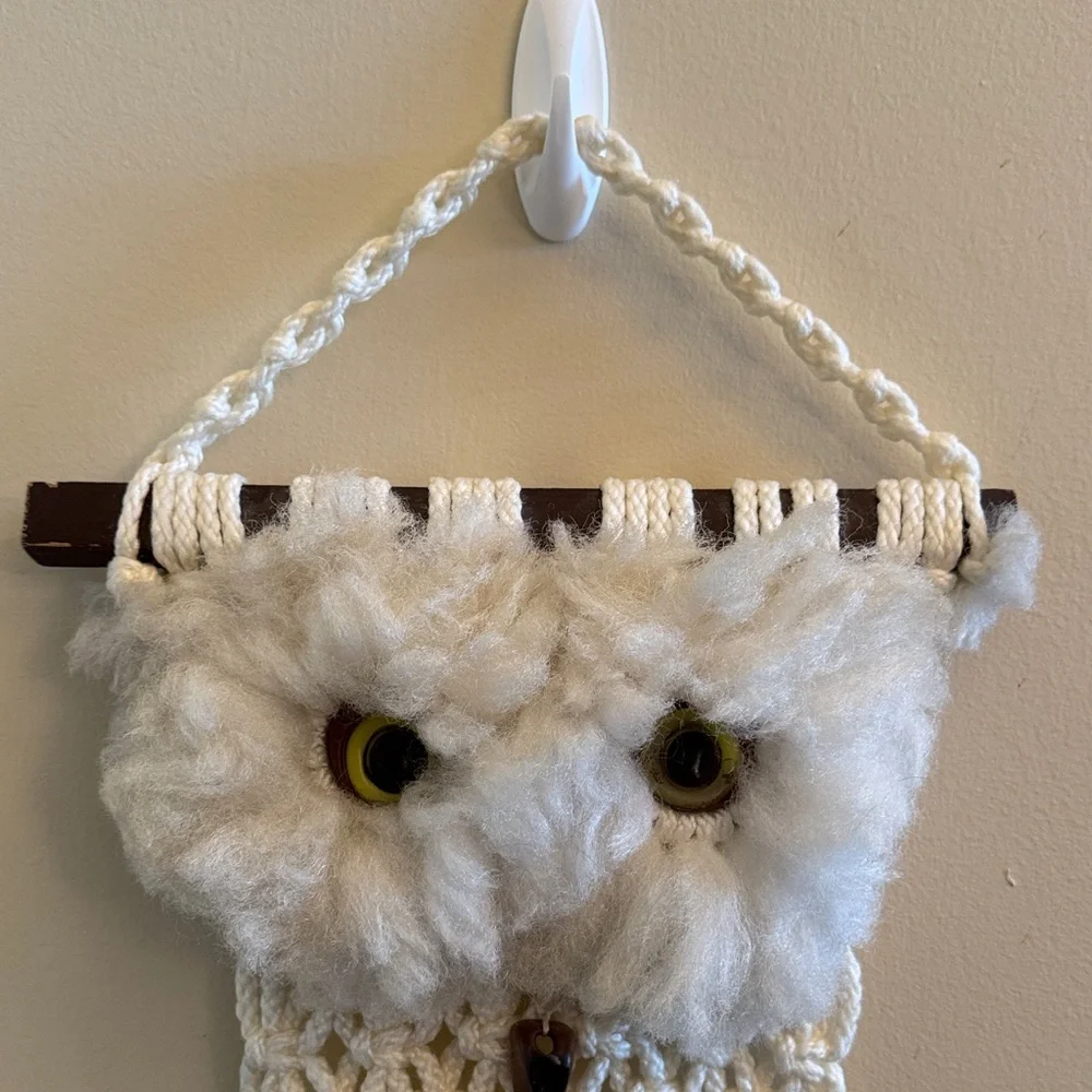 Macrame Owl Wall Hanging Boho Decor Handmade Fiber‎ Art